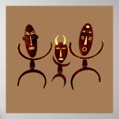 Afrikaanse tribe-dansscène rockcarbide poster (Voorkant)