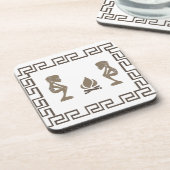 afrikaanse tribune - oorlogvoerend ritueel bier onderzetter (Linkerzijde)