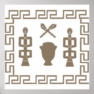 afrikaanse tribune - oorlogvoerend ritueel poster