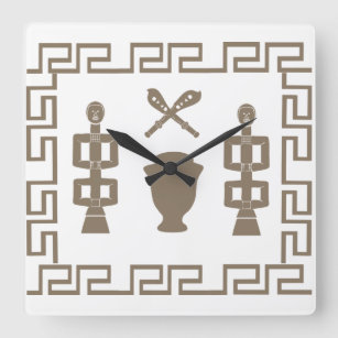 afrikaanse tribune - oorlogvoerend ritueel vierkante klok