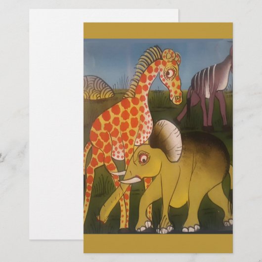 Afrikaanse Trio Art Print Briefpapier (Voorkant / Achterkant)