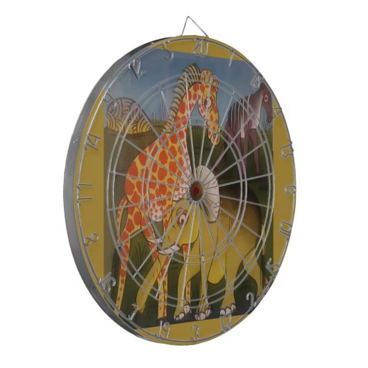 Afrikaanse Trio Art Print Dartbord (Voorkant Links)