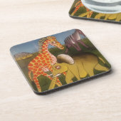 Afrikaanse Trio Art Print Drankjes Onderzetter (Linkerzijde)