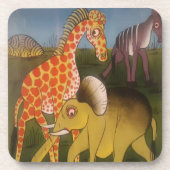 Afrikaanse Trio Art Print Drankjes Onderzetter (Voorkant)