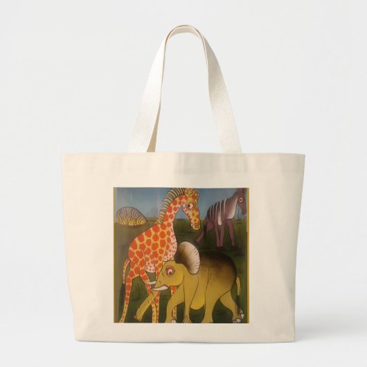 Afrikaanse Trio Art Print Grote Tote Bag (Voorkant)