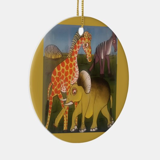 Afrikaanse Trio Art Print Keramisch Ornament (Rechts)