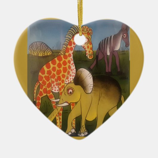 Afrikaanse Trio Art Print Keramisch Ornament (Voorkant)