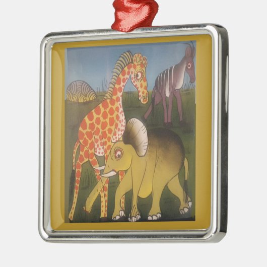 Afrikaanse Trio Art Print Metalen Ornament (Links)