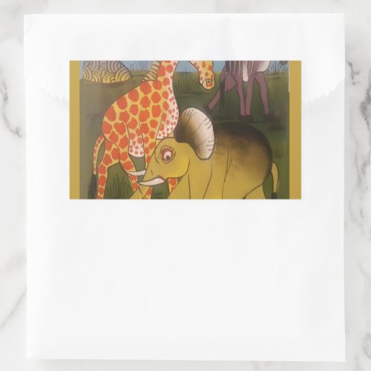 Afrikaanse Trio Art Print Rechthoekige Sticker (Tas)