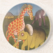 Afrikaanse Trio Art Print Zandsteen Onderzetter (Voorkant)