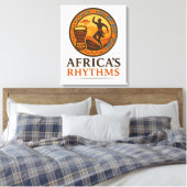 Afrikaanse Trommel Dans Muurkunst Canvas Afdruk (Insitu (Slaapkamer))