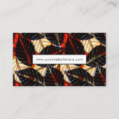 Afrikaanse tropische leiders, rood en zwart visitekaartje (Achterkant)