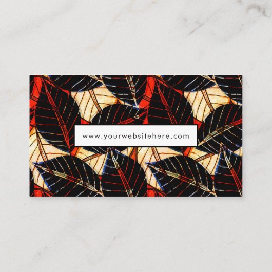 Afrikaanse tropische leiders, rood en zwart visitekaartje (Achterkant)