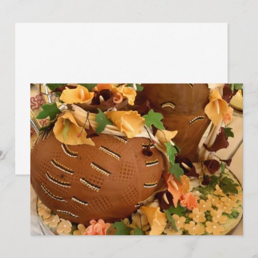 Afrikaanse trouwuitnodiging kaart (Voorkant / Achterkant)