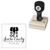 Afrikaanse Trouwvorm Bruidsfeest Favor  Rubberstempel (Gestempeld)