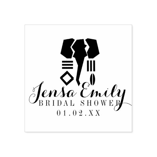 Afrikaanse Trouwvorm Bruidsfeest Favor  Rubberstempel (Afrduk)