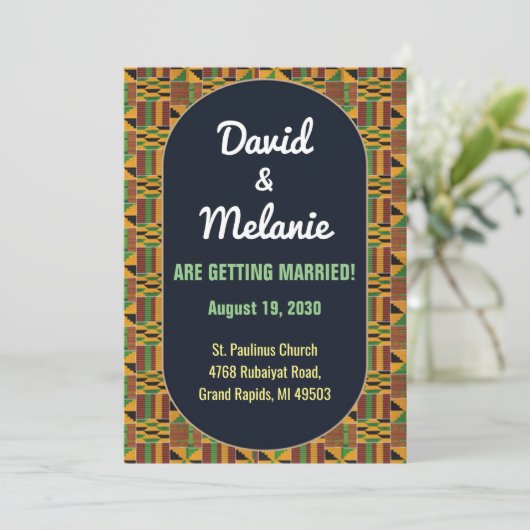 Afrikaanse Uitnodigings Serie Kaart (Staand voorkant)