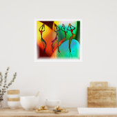 Afrikaanse Vaas Confetti Feest Poster (Keuken)