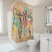 Afrikaanse valentijnen dansen, afrikaans damespatr douchegordijn (In situ)