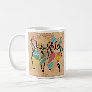 Afrikaanse valentijnen dansen, afrikaans damespatr koffiemok
