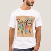 Afrikaanse valentijnen dansen, afrikaans damespatr t-shirt (Voorkant)
