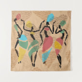 Afrikaanse valentijnen dansen, afrikaans damespatr wandkleed (Voorkant)