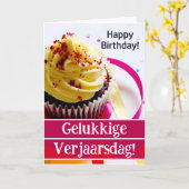 Afrikaanse verjaardagskaart kaart (Gele Bloem)