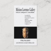 Afrikaanse verzamelobjecten: Afrocentrisch-Amerika Visitekaartje (Achterkant)