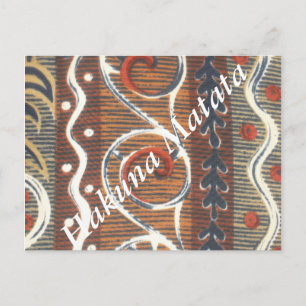 Afrikaanse Vintage Traditioneel Ornament Motief Kl Briefkaart