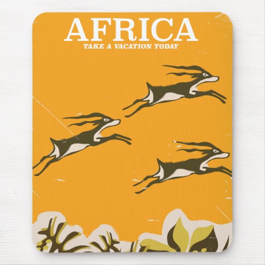 Afrikaanse vintage vakantieprint muismat (Voorkant)