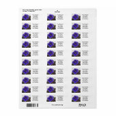 Afrikaanse Violet Blooming Etiket (Full Sheet)