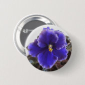Afrikaanse Violet Blooming Ronde Button 5,7 Cm (Voorkant /achterkant)