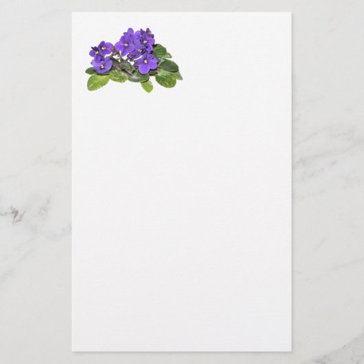 Afrikaanse violet briefpapier (Voorkant)