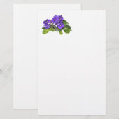 Afrikaanse violet briefpapier (Voorkant / Achterkant)