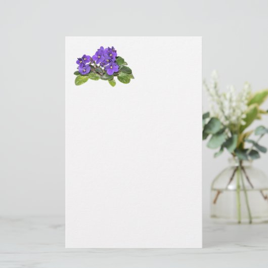 Afrikaanse violet briefpapier (Staand voorkant)