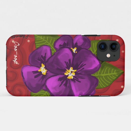Afrikaanse Violet Dance Case-Mate iPhone Case (Achterkant (horizontaal))