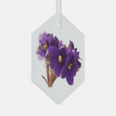 Afrikaanse violet glas ornament (Voorkant Rechts)