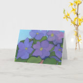 Afrikaanse Violet Greetings Card Kaart (Gele Bloem)