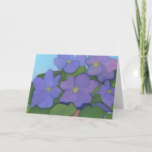 Afrikaanse Violet Greetings Card Kaart