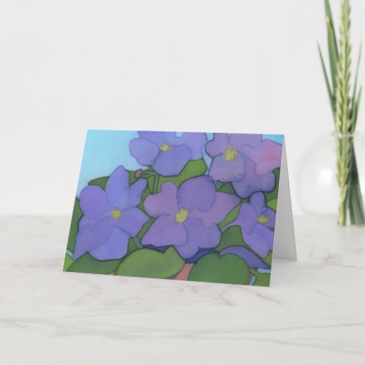 Afrikaanse Violet Greetings Card Kaart (Voorkant)