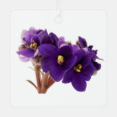 Afrikaanse violet metalen ornament (Voorkant)