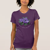 Afrikaanse Violet Paars tuinlandenkwartaal T-S T-shirt (Voorkant)