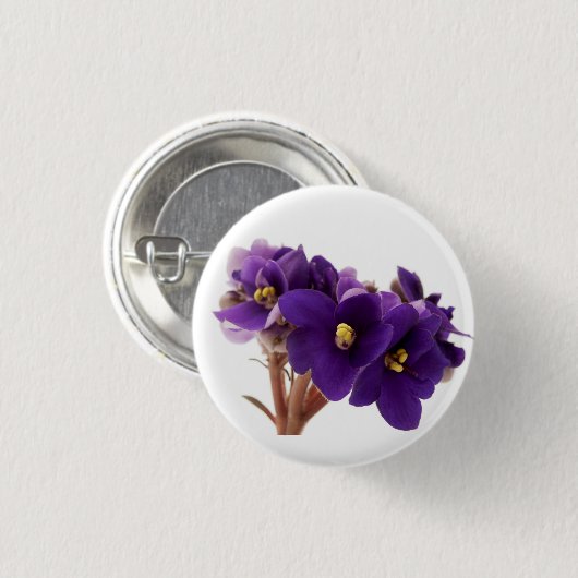 Afrikaanse violet ronde button 3,2 cm (Voorkant /achterkant)