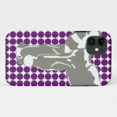 Afrikaanse Violet Safari Dot met Pop Art Elephant Case-Mate iPhone Case (Achterkant (horizontaal))