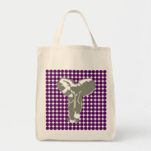 Afrikaanse Violet Safari Dot met Pop Art Elephant Tote Bag