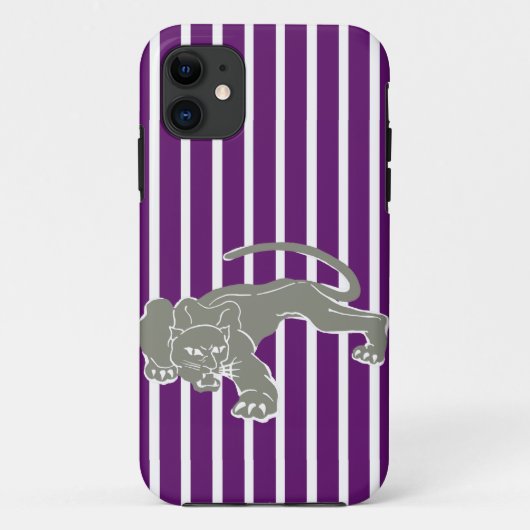 Afrikaanse Violet Safari Stripe met luipaard Case-Mate iPhone Case (Achterkant)