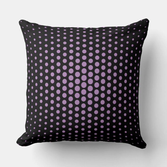 Afrikaanse violet Techno Stippen Modern Black Kussen (Voorkant)