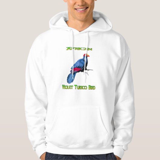 Afrikaanse Violet Turaco Bird Hoodie (Voorkant)