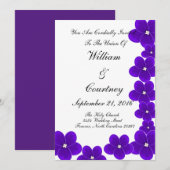 Afrikaanse Violet Uitnodigingen (Voorkant / Achterkant)