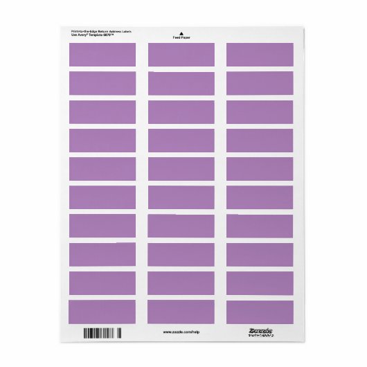 Afrikaanse violet (vaste kleur) etiket (Full Sheet)
